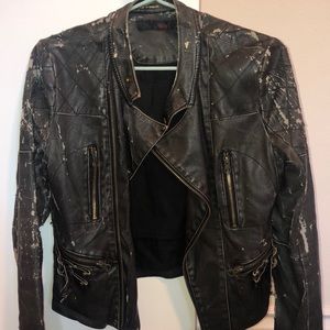 Vintage Real Black Leather Jacket